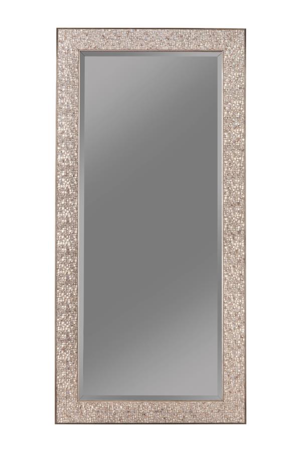 Rollins Silver Floor Mirror - furniture place usa