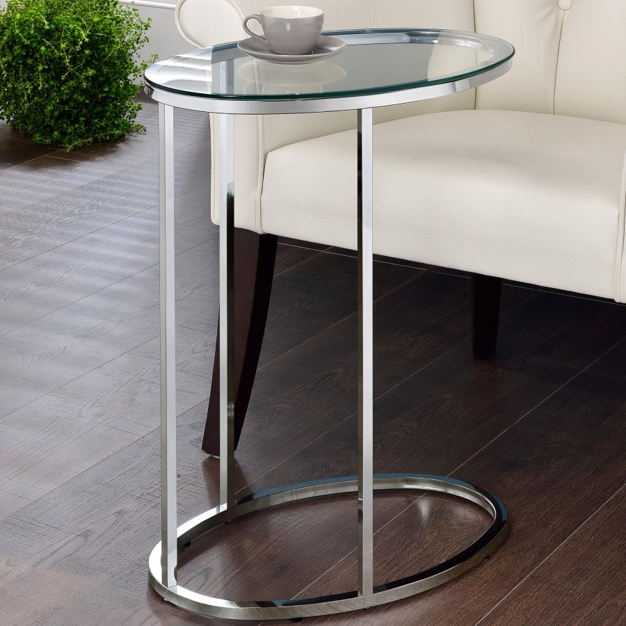 Kyle Silver Side Table - furniture place usa