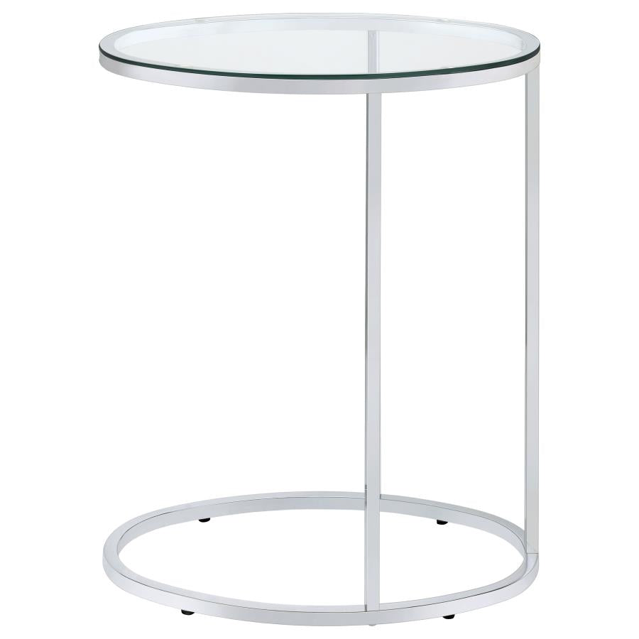 Kyle Silver Side Table - furniture place usa
