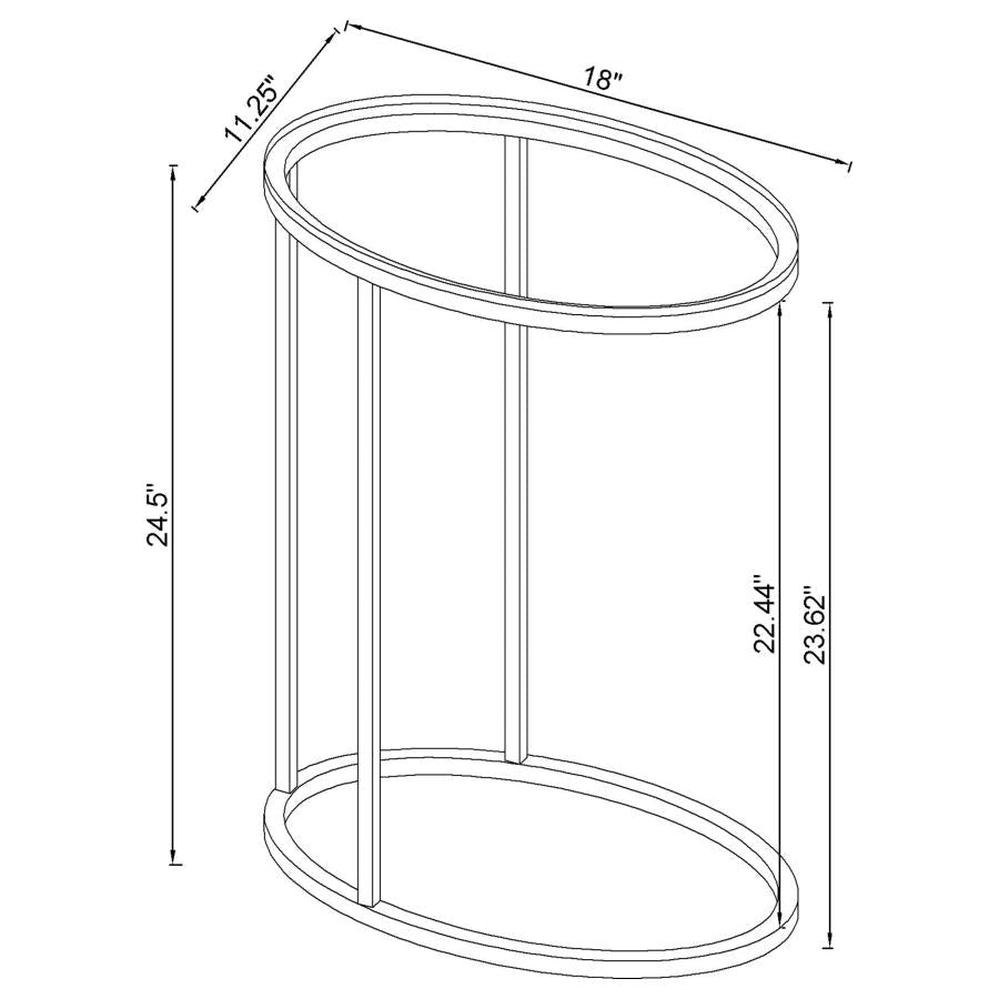 Kyle Silver Side Table - furniture place usa
