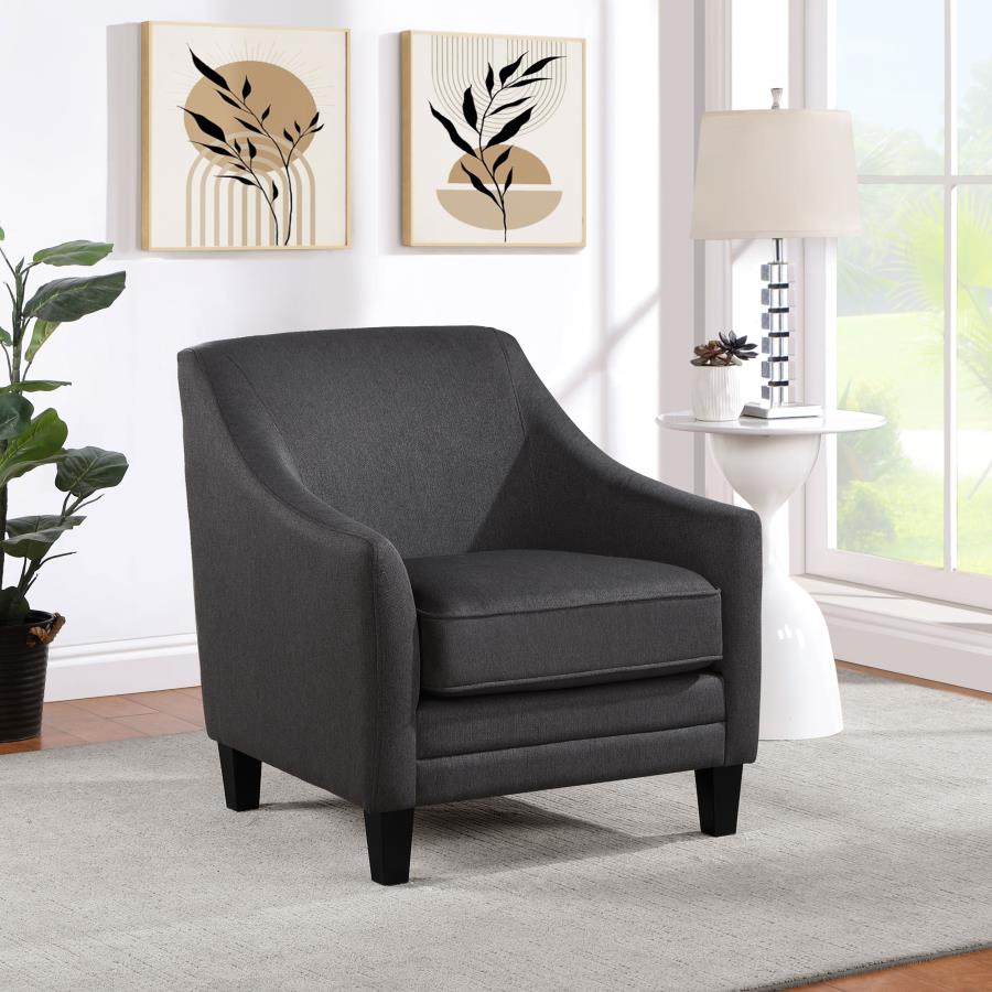 Liam Black Chair - furniture place usa