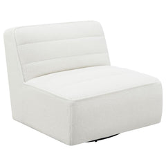 Cobie White Swivel Chair - furniture place usa