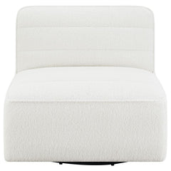 Cobie White Swivel Chair - furniture place usa