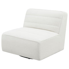 Cobie White Swivel Chair - furniture place usa