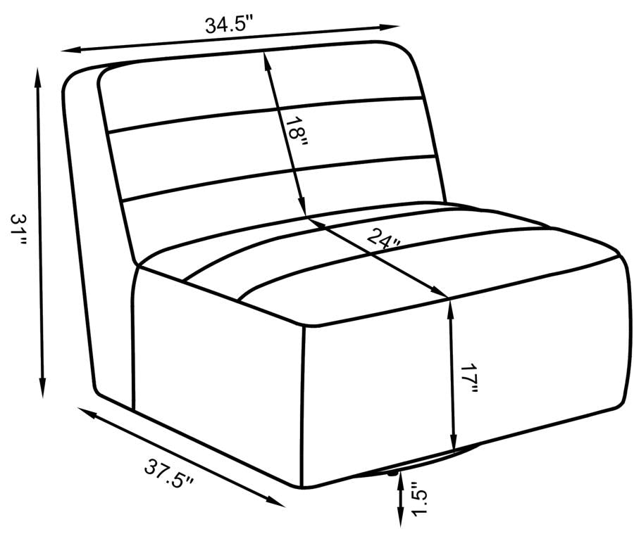 Cobie White Swivel Chair - furniture place usa