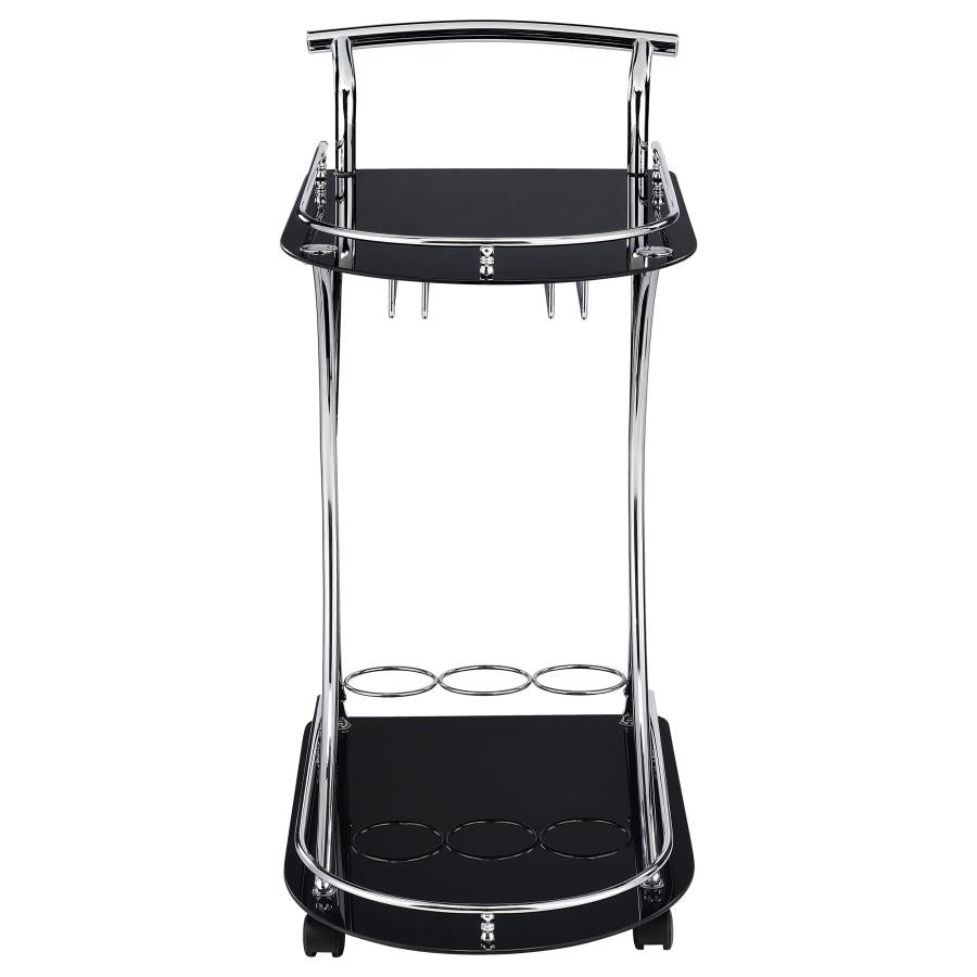 Elfman Silver Bar Cart - furniture place usa