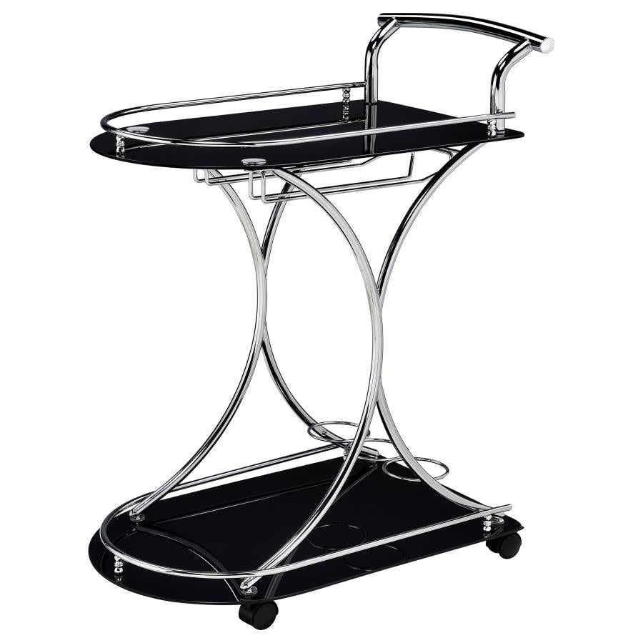 Elfman Silver Bar Cart - furniture place usa