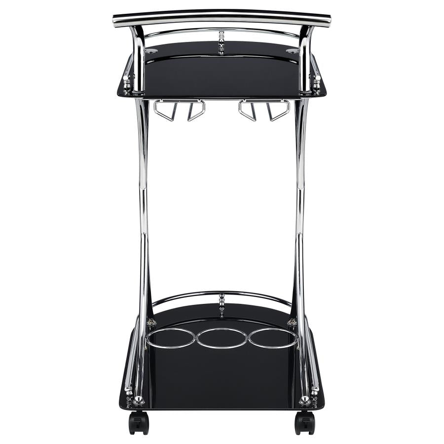 Elfman Silver Bar Cart - furniture place usa