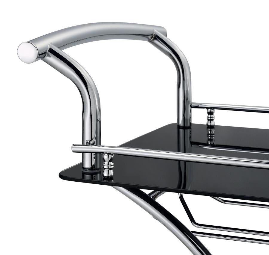 Elfman Silver Bar Cart - furniture place usa