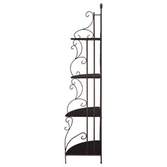 Poppy Brown Corner Bookcase - furniture place usa