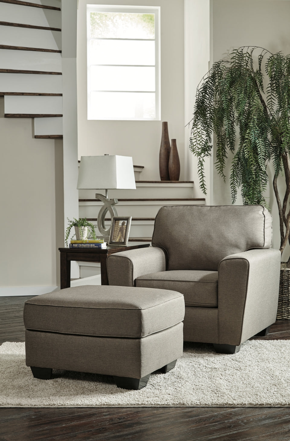 Calicho Chair and Ottoman - furniture place usa
