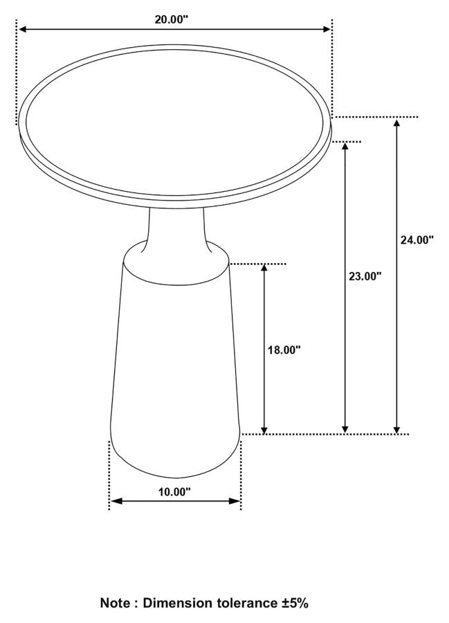 Ixia Brown Side Table - furniture place usa