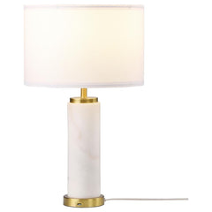 Lucius White Table Lamp - furniture place usa