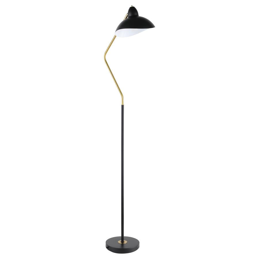 Lucien Black Floor Lamp - furniture place usa