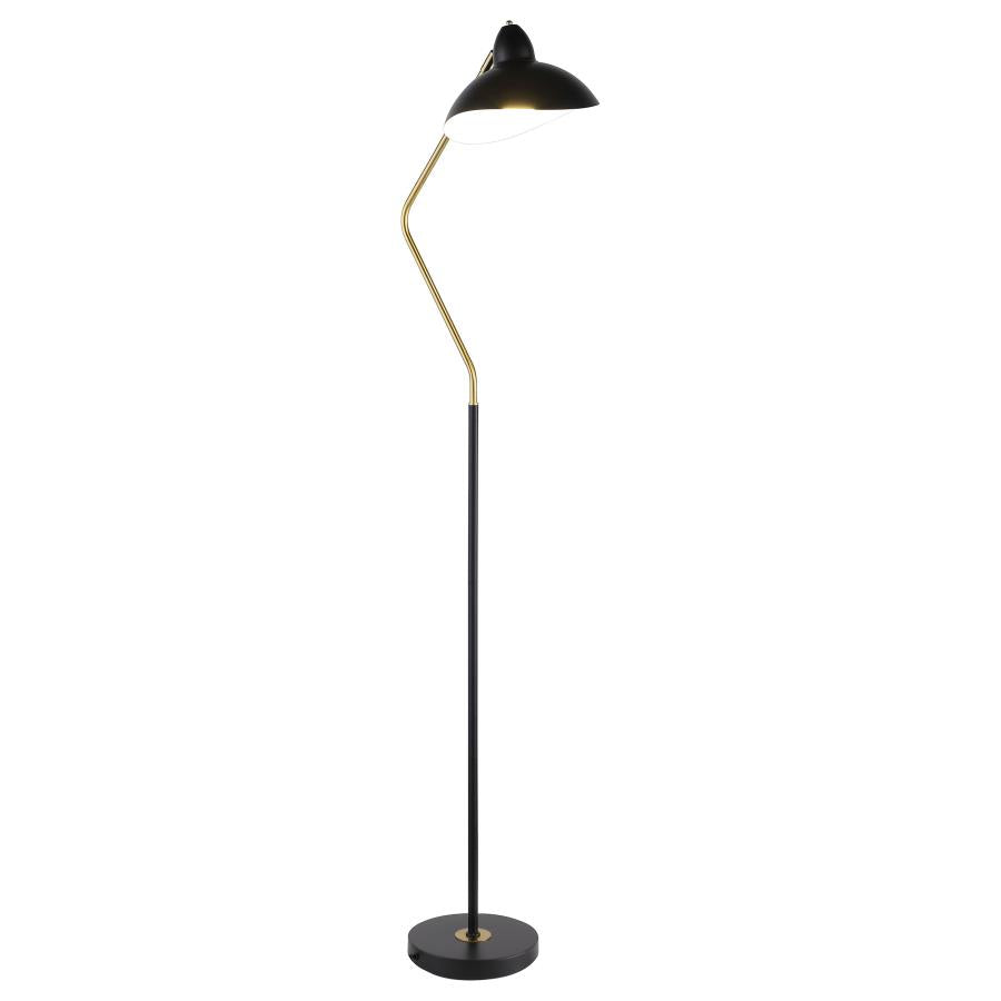 Lucien Black Floor Lamp - furniture place usa