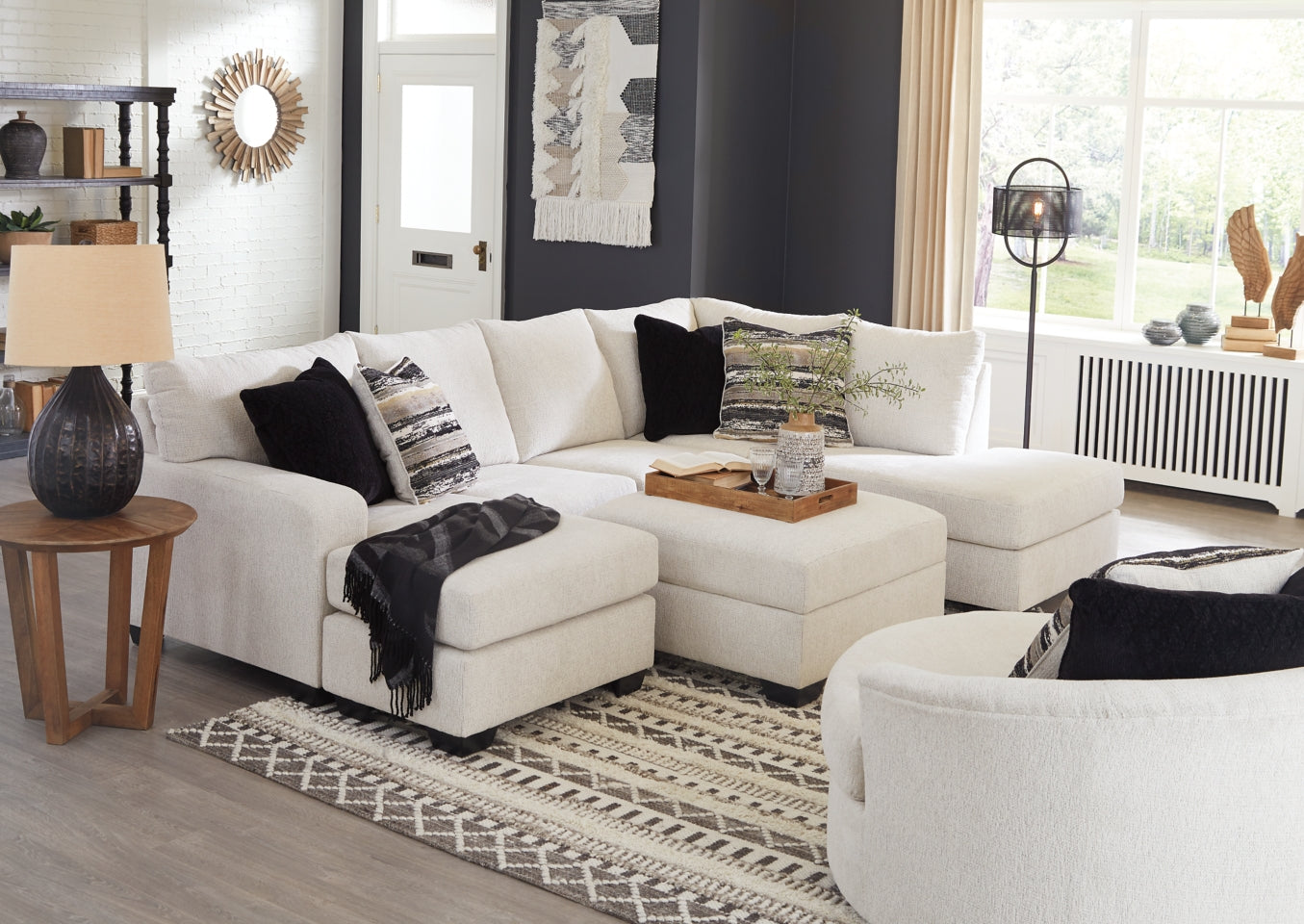 Cambri Chair and Ottoman - furniture place usa