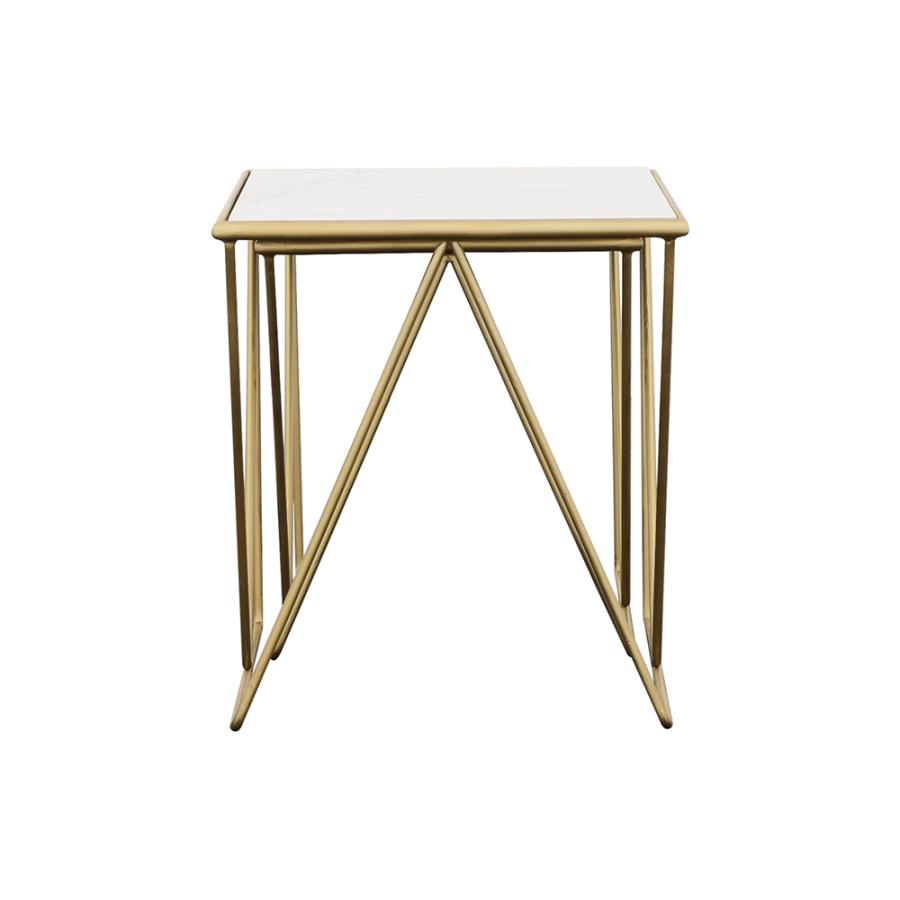 Bette Gold 2 Pc Nesting Table - furniture place usa