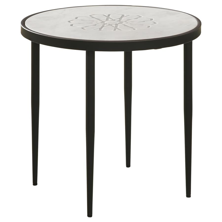 Kofi White Side Table - furniture place usa