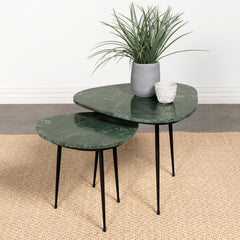 Tobias Black 2 Pc Nesting Table - furniture place usa