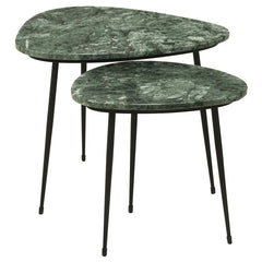 Tobias Black 2 Pc Nesting Table - furniture place usa