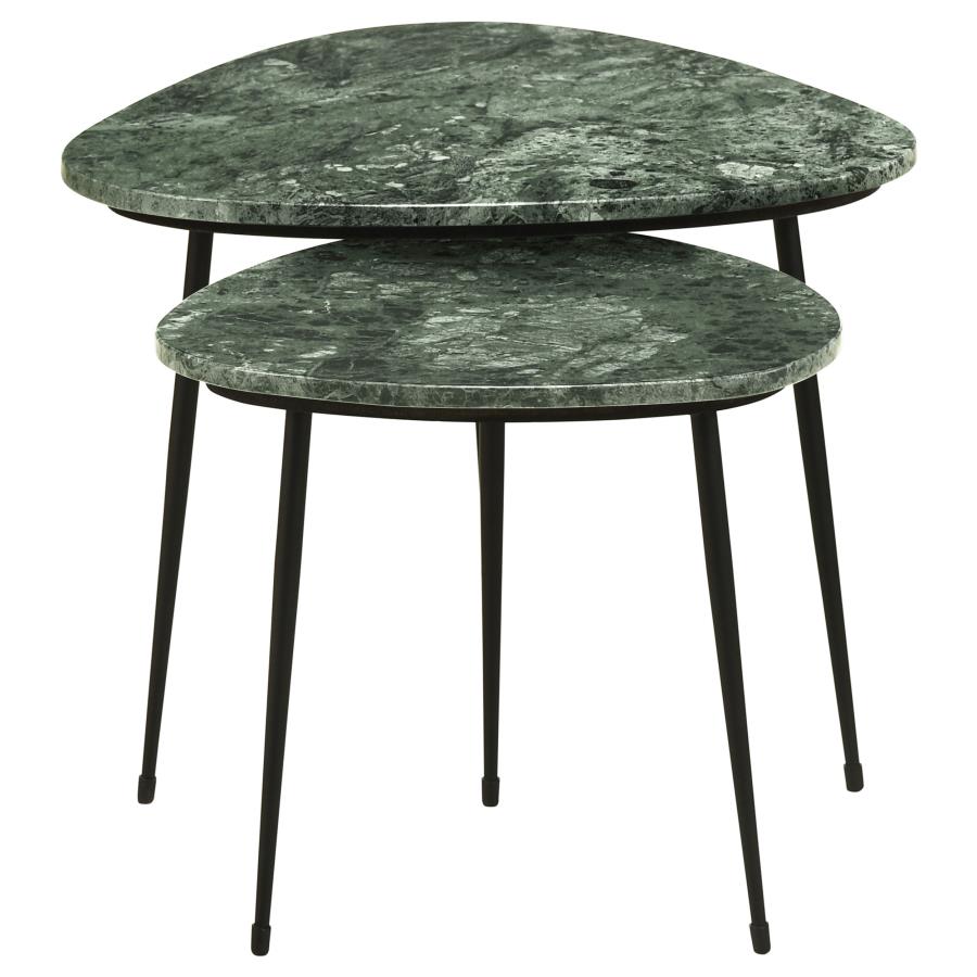 Tobias Black 2 Pc Nesting Table - furniture place usa
