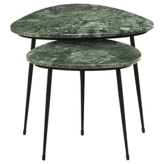 Tobias Black 2 Pc Nesting Table - furniture place usa