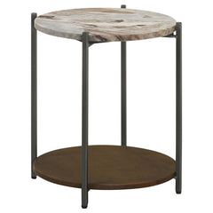 Noemie Brown Side Table - furniture place usa