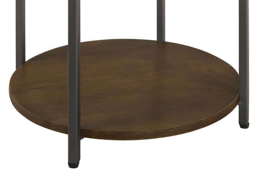 Noemie Brown Side Table - furniture place usa