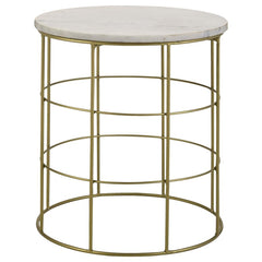 Heloisa Gold Side Table - furniture place usa