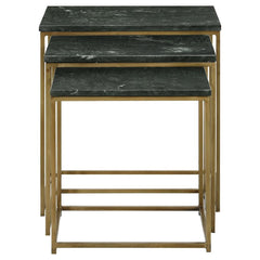 Medora Green 3 Pc Nesting Table - furniture place usa