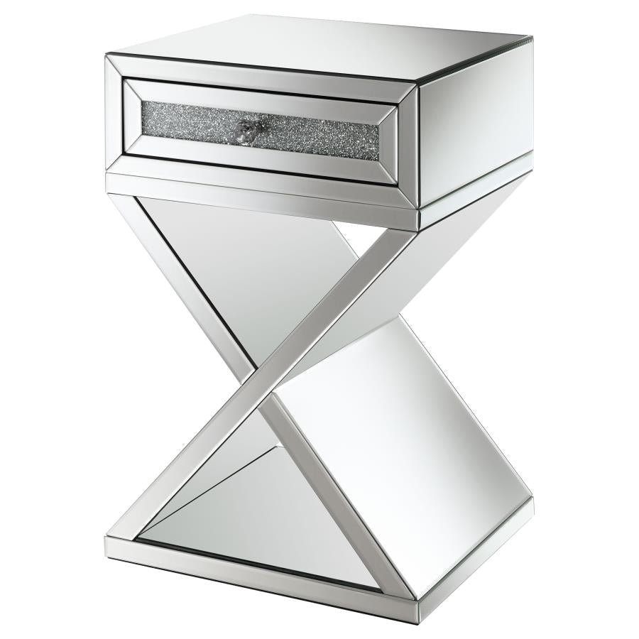 Hazel Silver Side Table - furniture place usa