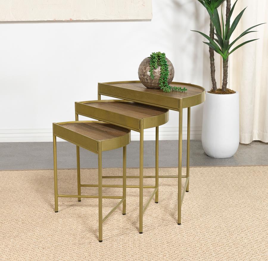 Tristen Brown 3 Pc Nesting Table - furniture place usa
