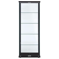 Delphinium Black Curio Cabinet - furniture place usa