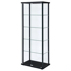 Delphinium Black Curio Cabinet - furniture place usa