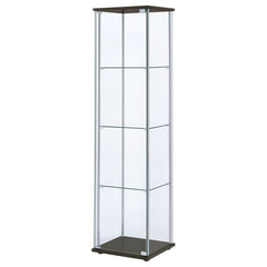 Bellatrix Brown Curio Cabinet - furniture place usa