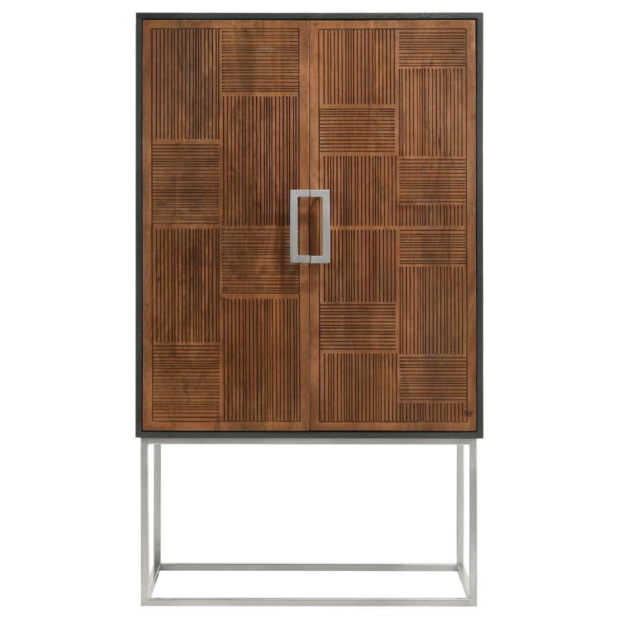 Borman Brown Bar Cabinet - furniture place usa