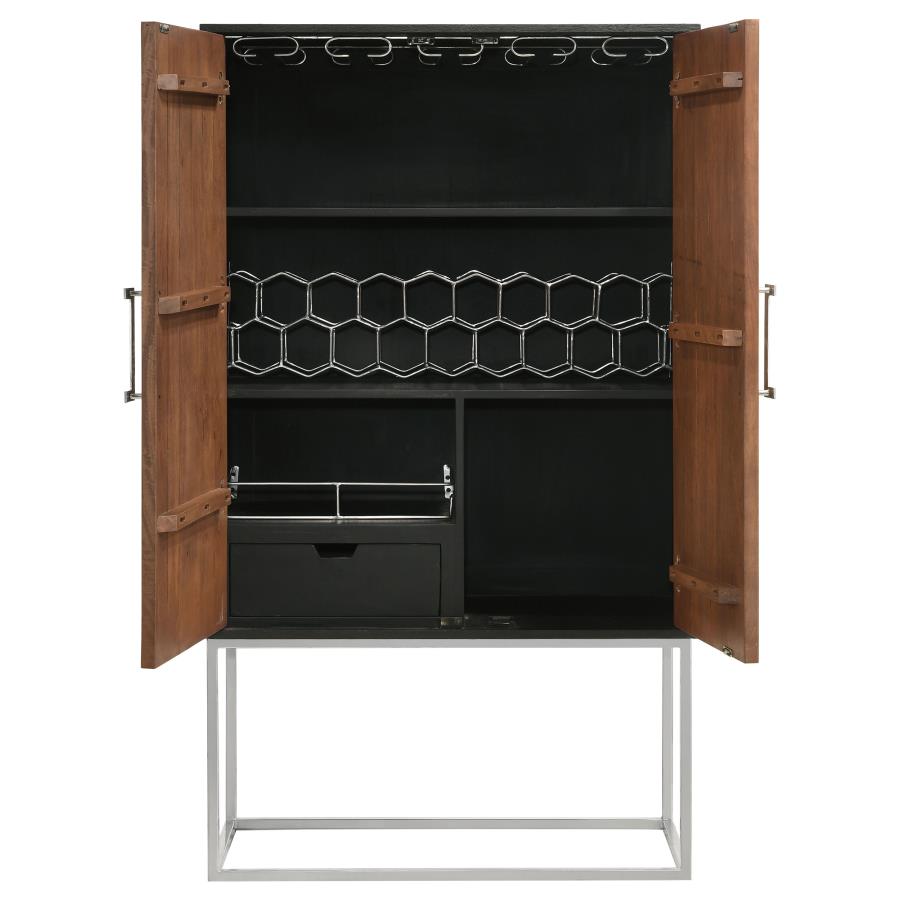 Borman Brown Bar Cabinet - furniture place usa