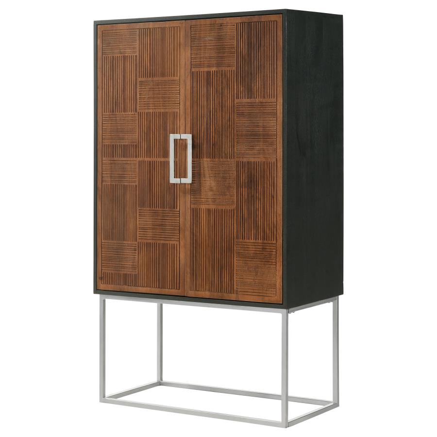Borman Brown Bar Cabinet - furniture place usa