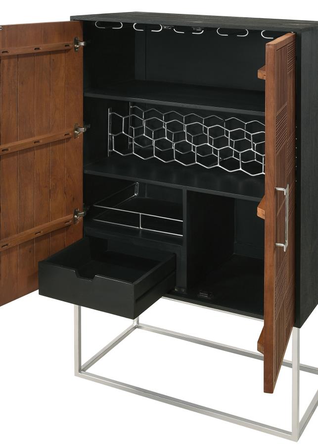 Borman Brown Bar Cabinet - furniture place usa