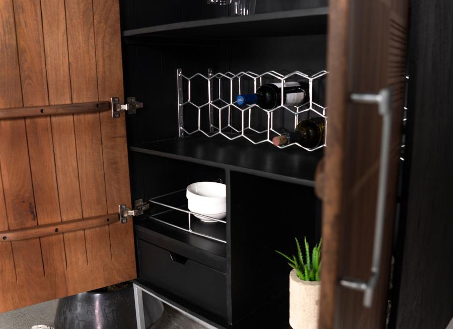 Borman Brown Bar Cabinet - furniture place usa