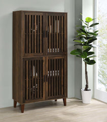 Elouise Brown Tall Accent Cabinet - furniture place usa