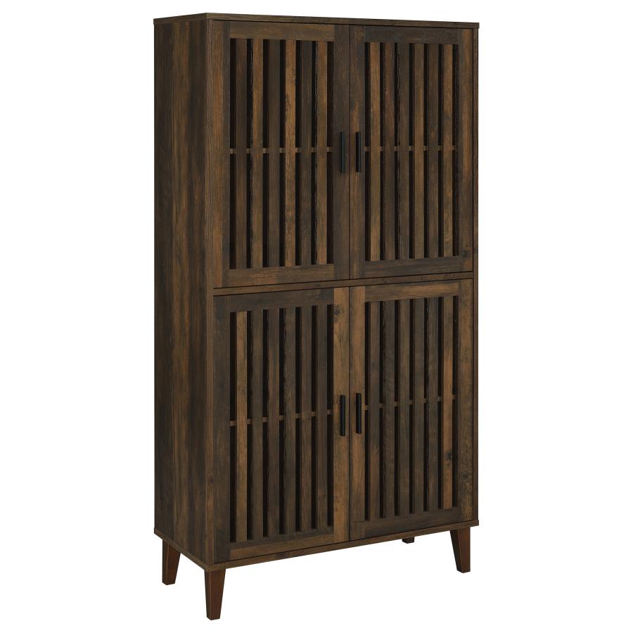 Elouise Brown Tall Accent Cabinet - furniture place usa