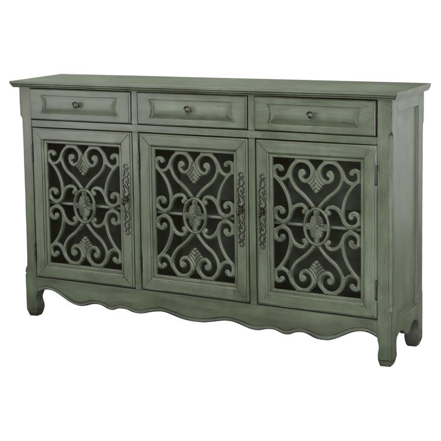 Madeline Green Accent Cabinet - furniture place usa