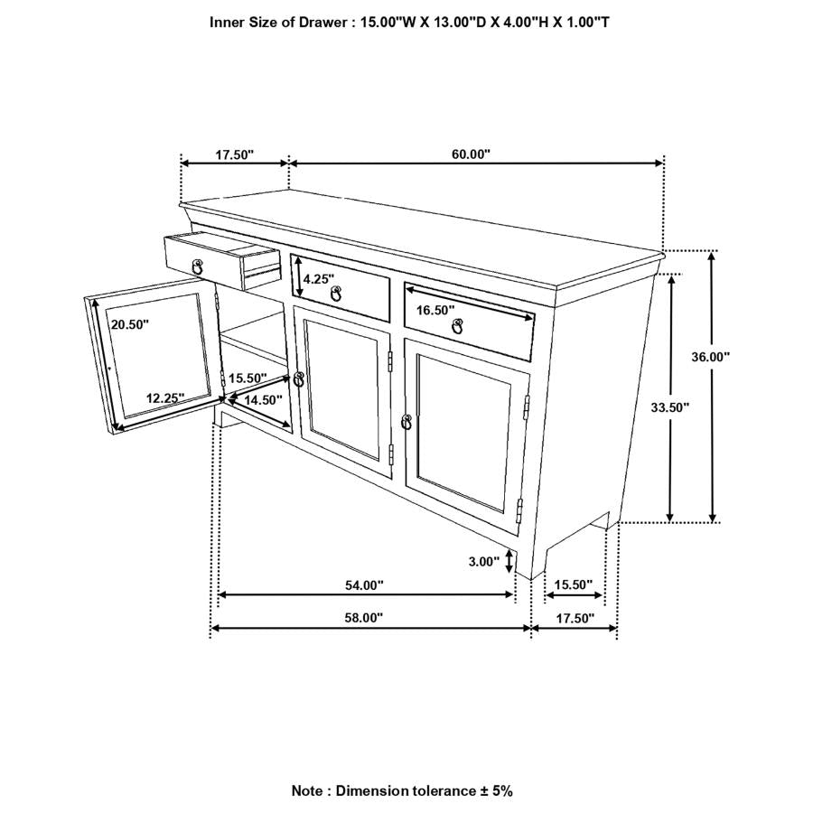 Henry Brown Accent Cabinet - furniture place usa
