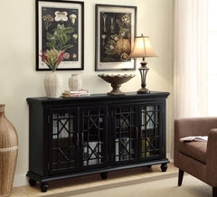 Kovu Black Accent Cabinet - furniture place usa
