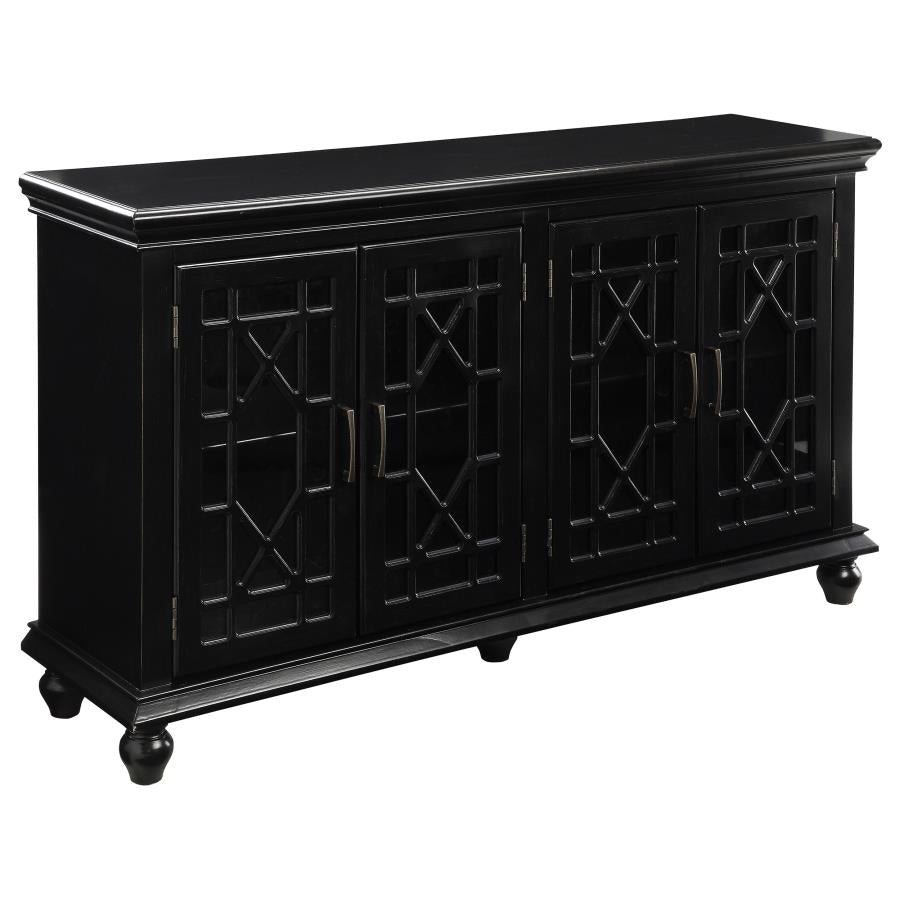 Kovu Black Accent Cabinet - furniture place usa