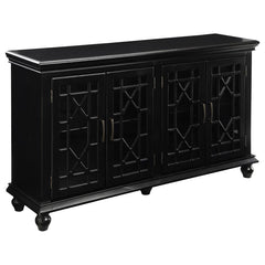 Kovu Black Accent Cabinet - furniture place usa