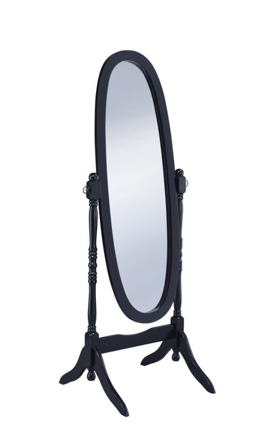 Foyet Black Cheval Mirror - furniture place usa