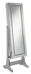 Moore Silver Jewelry Cheval Mirror - furniture place usa