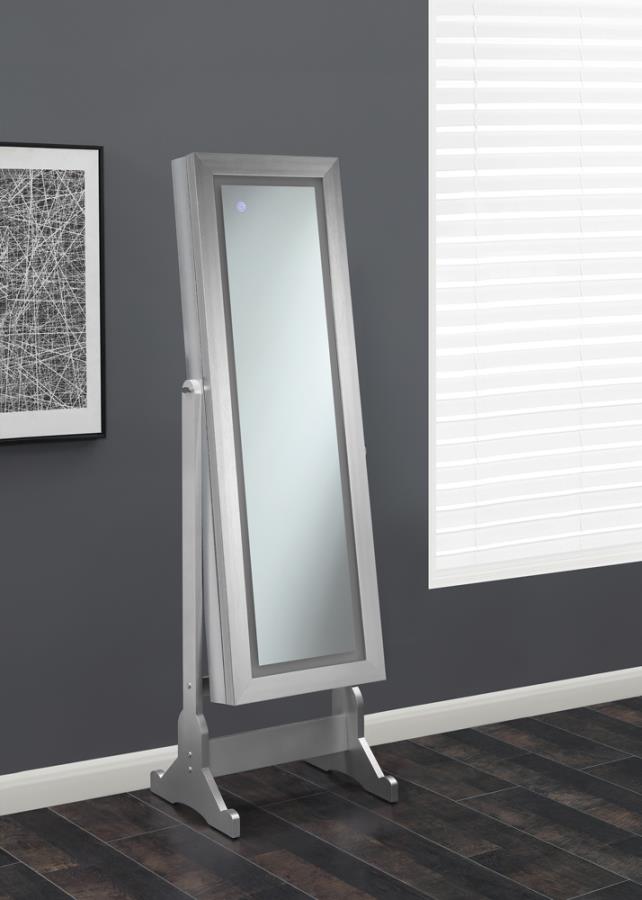 Moore Silver Jewelry Cheval Mirror - furniture place usa